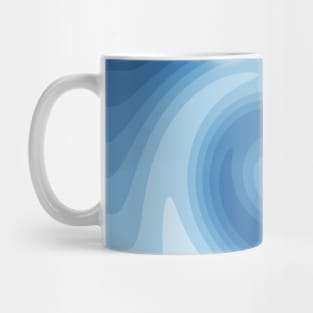 Blue Abstract Wave Swirl Mug